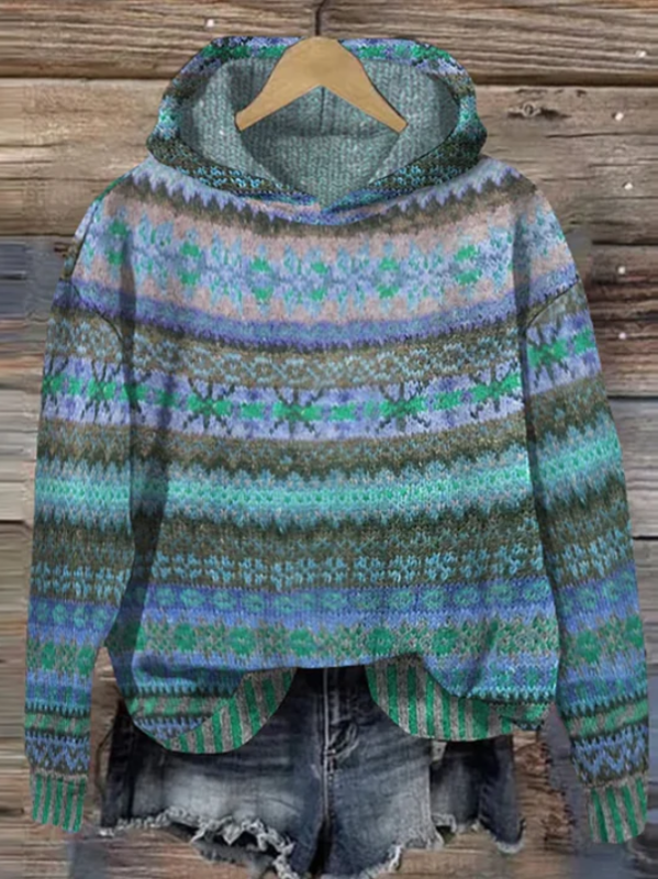 NOVA - Bequemer geblümter Pullover