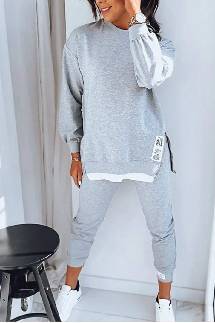 LIANA - Damen Zweiteiliges Top und Hose Sweatshirt