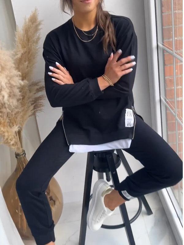 LIANA - Damen Zweiteiliges Top und Hose Sweatshirt